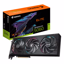 GIGABYTE AORUS GeForce RTX 5060 ELITE 8G Graphics Card - 8GB GDDR7, 128bit, PCI-E 5.0, 2722 MHz Core Clock, 3 x DisplayPort, ...