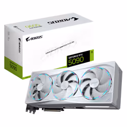 GIGABYTE AORUS GeForce RTX 5090 STEALTH ICE 32G Graphics Card - 32GB GDDR7, 512bit, PCI-E 5.0, 2655MHz Core Clock, 3 x DP 2.1 ...