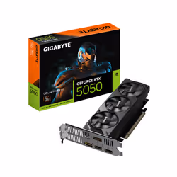 GIGABYTE GeForce RTX 5050 OC Low Profile 8G Graphics Card - 8GB GDDR6, 128bit, PCI-E 5.0, 2587MHz Core Clock, 2 x DP, 2 x HDM ...