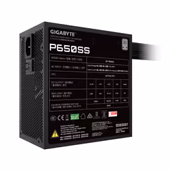 GIGABYTE P650SS Power Supply - PCIe 5.0, 80 PLUS Silver, 120mm Fan, ATX 3.0 compatible, UK Plug - Additional view 7