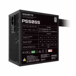 GIGABYTE P550SS Power Supply - PCIe 5.0, 80 PLUS Silver, 120mm Fan, ATX 3.0 compatible, EU Plug - Additional view 7