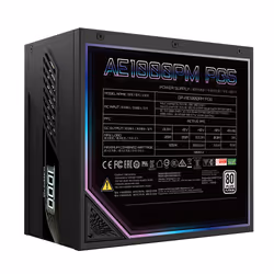 GIGABYTE AORUS ELITE P1000W ICE Power Supply Unit - PCIe 5.0, 80 PLUS Platinum, Fully modular design, 120mm Fan, ATX 3.0 compatible, EU Plug - Additional view 7