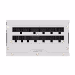 GIGABYTE AORUS ELITE P1000W ICE Power Supply Unit - PCIe 5.0, 80 PLUS Platinum, Fully modular design, 120mm Fan, ATX 3.0 compatible, UK Plug