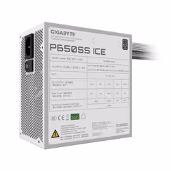 GIGABYTE P650SS ICE Power Supply - PCIe 5.0, 80 PLUS Silver, 120mm Fan, ATX 3.0 compatible, UK Plug - Additional view 6