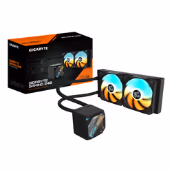 GIGABYTE GAMING 240 Liquid CPU Cooler- 2x120mm ARGB Fans, slide-in interlocking mechanism, DAISY-CHAIN, Intel LGA 1851 and AM ...
