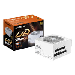 GIGABYTE UD1000GM PG5 V2 ICE Power Supply Unit- PCIe Gen 5.1, 80 PLUS Gold, Fully Modular Design, 120mm Fan, ATX 3.1 compatible, UK Plug