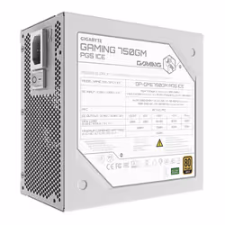 GIGABYTE GAMING 750GM PG5 ICE Power Supply Unit - PCIe 5.1, 80 PLUS Gold, Fully Modular Design, 135mm Fan, ATX 3.1 compatible, UK Plug - Additional view 4
