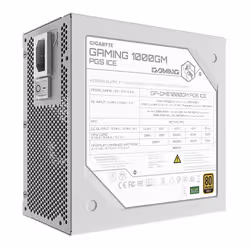 GIGABYTE GAMING 1000GM PG5 ICE Power Supply Unit - PCIe 5.1, 80 PLUS Gold, Fully Modular Design, 135mm Fan, ATX 3.1 compatible, UK Plug - Additional view 4