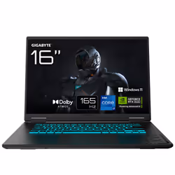 GIGABYTE GAMING A16 CWH Gaming Laptop - 16.0“, 165Hz WQXGA, Intel core 7-13620H, NVIDIA RTX 5070, 16GB DDR5 5200MHz, 1 x Gen4 ...