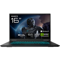 GIGABYTE Gaming A16 Laptop - 16", 165Hz WUXGA, Ryzen 7 260, RTX 5050, 16GB DDR5 5200MHz, 512GB Gen4 SSD, Windows 11 Home, 2 Year Warranty, Dolby Atmos, A16 3THK3UK893SH