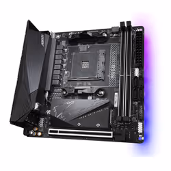 GIGABYTE B550I AORUS PRO AX Motherboard - AMD Ryzen 5000 CPUs, 8 Phases VRM, up to 5300MHz DDR4, 1xPCIe 4.0 + 1xPCIe 3.0 M.2, Wi-Fi 6E, 2.5GbE LAN, USB 3.2 Gen 2 - Additional view 4