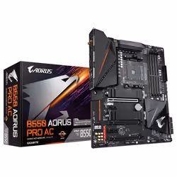 GIGABYTE B550 AORUS Pro AC, AMD, Socket AM4, AMD Ryzen 3000 Series, DDR4-SDRAM, 128 GB, DIMM