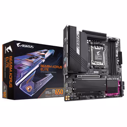GIGABYTE B650M AORUS ELITE (REV 1.0), AMD, Socket AM5, AMD Ryzen™ 7, DDR5-SDRAM, 128 GB, DIMM