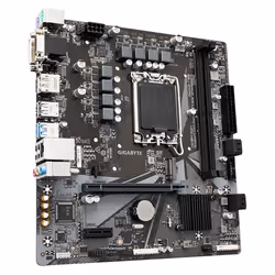 GIGABYTE H610M S2H Motherboard - Supports Intel Core 14th CPUs, 6+1+1 Hybrid Digital VRM, up to 5600MHz DDR4 (OC), 1xPCIe 3.0 M.2, GbE LAN, USB 3.2 Gen 1