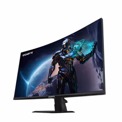 GIGABYTE GS27QC 27" QHD Curved Gaming Monitor - 2560 x 1440, 1500R, 165Hz, 1ms, 250 cd/m², FreeSync Premium, HDR Ready, HDMI 2.0, Displayport 1.4