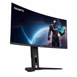 GIGABYTE MO34WQC2 34" OLED WQHD Curved Gaming Monitor - 3440 x 1440, 240Hz, 0.03ms, KVM, 250 cd/m², FreeSync Premium Pro, DisplayHDR True Black 400, HDMI 2.1, Displayport 1.4 - Additional view 4