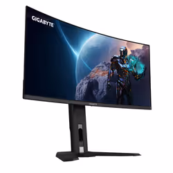 GIGABYTE MO34WQC 34" OLED WQHD Curved Gaming Monitor - 3440 x 1440, 175Hz, 0.03ms, KVM, 250 cd/m², FreeSync Premium Pro, DisplayHDR True Black 400, HDMI 2.1, Displayport 1.4 - Additional view 4