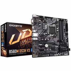 GIGABYTE B560M DS3H V3 Motherboard - Supports Intel Core 11th Gen CPUs, 4+2 Hybrid Digital VRM, up to 3200MHz DDR4 (OC), 1xPC ...