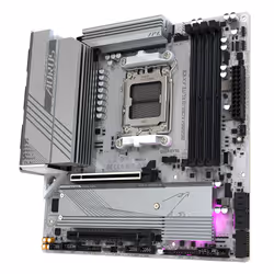 GIGABYTE B650M AORUS ELITE AX ICE Motherboard - AMD Ryzen 9000 Series CPUs, 12+2+2 Phases VRM, up to 8000MHz DDR5 (OC), 1xPCIe 5.0 + 1xPCIe 4.0 M.2, 2.5GbE LAN, WIFI 6E, USB 3.2 Gen 2x2 - Additional view 4