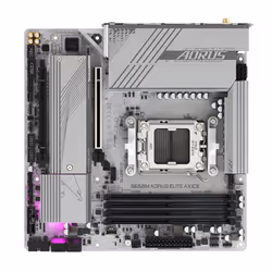 GIGABYTE B650M AORUS ELITE AX ICE Motherboard - AMD Ryzen 9000 Series CPUs, 12+2+2 Phases VRM, up to 8000MHz DDR5 (OC), 1xPCIe 5.0 + 1xPCIe 4.0 M.2, 2.5GbE LAN, WIFI 6E, USB 3.2 Gen 2x2 - Additional view 5