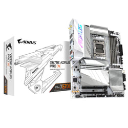 GIGABYTE X670E AORUS PRO X Motherboard - Supports AMD Ryzen 7000 CPUs, 16+2+2 phases VRM, up to 8000MHz DDR5 (OC), 4xPCIe 4.0 M.2, Wi-Fi 7, 2.5GbE LAN, USB 3.2 Gen 2