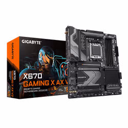 GIGABYTE X670 GAMING X AX V2 Motherboard - Supports AMD Ryzen 7000 CPUs, 16+2+2 phases VRM, up to 8000MHz DDR5 (OC), 4xPCIe 4 ...
