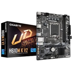 GIGABYTE H610M K V2 Motherboard - Intel Core 14th CPUs, up to 5600MHz DDR5, 1xPCIe 3.0 M.2, 1GbE LAN, USB 3.2 Gen 1