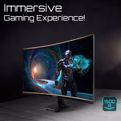 GIGABYTE GS27QCA 27" QHD Curved Gaming Monitor - 2560 x 1440, 180Hz, 1ms, 250 cd/m², FreeSync, HDR Ready, HDMI 2.0, Displayport 1.4 - Additional view 4
