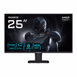GIGABYTE GS25F2 25" FHD Gaming Monitor - 1920 x 1080, 200Hz, 1ms, 300 cd/m², Display HDR 10, HDMI 2.0, Displayport 1.4, 62.2 ...