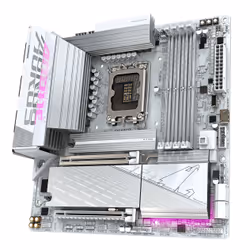 GIGABYTE B860M AORUS ELITE WF6E ICE Motherboard - Intel Core Ultra Series CPUs, 12+1+2+1 Phases VRM, up to 9200MHz DDR5, 1xPCIe 5.0 + 2xPCIe 4.0 M.2, 2.5GbE LAN, WIFI 6E, USB 4 - Additional view 4