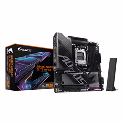 GIGABYTE B840M AORUS ELITE WIFI6E Motherboard - AMD Ryzen 9000 CPUs, 10+2+2 Phases VRM, up to 8200MHz DDR5(O.C), 2xPCIe 4.0 M ...