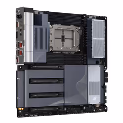 GIGABYTE TRX50 AI TOP-2B Motherboard - AMD Ryzen Threadripper PRO 7000 CPUs, 16+8+4 Phases Digital VRM, up to 5200 MHz DDR5, 4xPCIe 5.0 M.2, Wi-Fi 7, 10 GbE LAN, USB 4