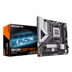 GIGABYTE B840M EAGLE WIFI6 Motherboard - AMD Ryzen 9000 CPUs, 5+2+2 Phases VRM, up to 7600MHz DDR5(O.C), 1xPCIe 4.0 + 1xPCIe ...