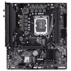 GIGABYTE H610M D3H WIFI DDR4 Motherboard - Supports 14th Gen. Intel Core CPUs, 6+1+1 phases VRM, up to 3200MHz DDR4, 2xPCIe 3.0 M.2, WIFI 5, 1GbE LAN, USB 3.2 Gen 1 - Additional view 2