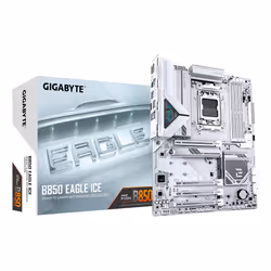 GIGABYTE B850 EAGLE ICE Motherboard - AMD Ryzen 9000 Series CPUs, 8+2+2 Phases Digital VRM, up to 8200MHz DDR5 (O.C), 1xPCIe  ...