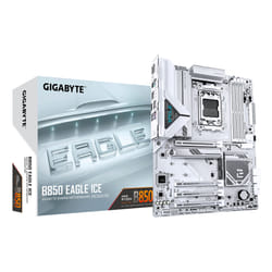 GIGABYTE B850 EAGLE ICE Motherboard - AMD Ryzen 9000 Series CPUs, 8+2+2 Phases Digital VRM, up to 8200MHz DDR5 (O.C), 1xPCIe 5.0 + 2xPCIe 4.0 M.2, 2.5 GbE LAN, USB 3.2 Gen 2