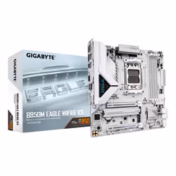 GIGABYTE B850M EAGLE WIFI6E ICE Motherboard - AMD Ryzen 9000 Series CPUs, 8+2+2 Phases Digital VRM, up to 8200MHz DDR5 (OC),  ...