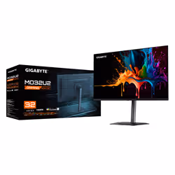 GIGABYTE MO32U2 32” OLED 4K UHD Gaming Monitor - 3840 x 2160, 240Hz, 0.03ms, 250 cd/m², G-Sync Compatible, FreeSync Premium Pro, Display HDR True Black 400, HDMI 2.1, Displayport 1.4 - Additional view 5
