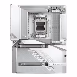 GIGABYTE B850 AORUS STEALTH ICE Motherboard - AMD Ryzen 9000 Series CPUs, 14+2+2 Phases Digital VRM, up to 8200MHz DDR5 (OC), 2xPCIe 5.0 + 2xPCIe 4.0 M.2, WIFI 7, 5 GbE LAN, USB 3.2 Gen 2