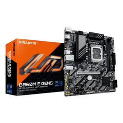 GIGABYTE B860M E GEN5 Motherboard - Intel Core Ultra Series CPUs, 4+1+2 Phases VRM, up to 8800MHz DDR5 (O.C.), 2xPCIe 4.0 M.2, 1GbE LAN, USB 3.2 Gen 1