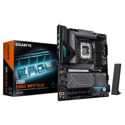 GIGABYTE Z890 EAGLE WIFI7 PLUS Motherboard - Supports Intel Core Ultra (Series 2) CPUs, 14+1+2 phases VRM, up to 9466MHz DDR5 (OC), 1xPCIe 5.0 + 3xPCIe 4.0, Wi-Fi 7, 2.5GbE LAN, USB 4