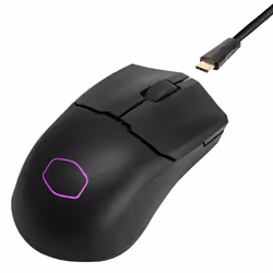 Cooler Master Peripherals MM712, Ambidextrous, Optical, RF Wireless + Bluetooth + USB Type-A, 19000 DPI, Black