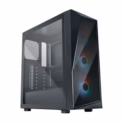 Cooler Master CMP 520, Midi Tower, PC, Black, ATX, micro ATX, Mini-ITX, Plastic, Steel, Tempered glass, Multi