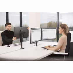 Vision VFM-DPD2B monitor mount / stand 68.6 cm (27") Desk Black - Additional view 6