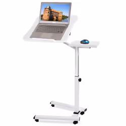 Tatkraft 13643, Laptop stand, White, MDF, Steel, 17.8 cm (7"), 43.2 cm (17"), 700 - 995 mm