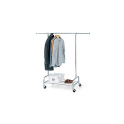 Tatkraft Tiger Heavy Duty Commercial Grade Clothes Rail, Garment Rack on Wheels, Strong Wire Shelf, Holds Up to 100kg