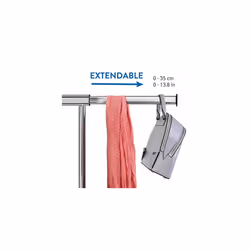 Tatkraft Tiger Heavy Duty Commercial Grade Clothes Rail, Garment Rack on Wheels, Strong Wire Shelf, Holds Up to 100kg