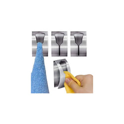 Ida Pack of 4 Self Adhesive Tea Towel Holder, Towel Rail for Bathroom and Kitchen, Stainless Steel, Strong Adhesive Hooks no Drill, Easy to Fix on Any