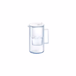 Glass White Water Filter Jug - Take to Table Premium Glass Design Jug with Easy-Fill Flip-Open Lid, 2.5L Capacity, 1 X MAXFOR ...