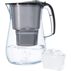 AQUAPHOR Onyx Water Filter Jug with 1x Maxfor+ 200litre Cartridge, Graphite Black, 4.2 litres total capacity